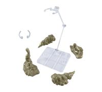 Ysyqkn Modelos con Efecto de Humo, Soporte para Figuras, Accesorios, Exhibición, Diorama Artificial, Fácil Montaje, PP, Apto para Colección, Exhibición en Es, Gris