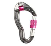 Ysyqkn Mosquetón de Escalada con Cierre de Rosca, Modelo Grande, 25 KN, Mosquetón de Alpinismo, Adecuado para Espeleología, de Mascotas, Etc, Rosa roja