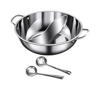 Ysyqkn Olla Caliente con Separador, Olla para Sopa de, Olla para Shabu Shabu Chino de para Restaurante, 34 Cm