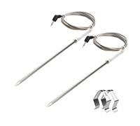 Ysyqkn para Carne, Sonda de Temperatura Ambiente, Resistente Al Agua, 20,2 Cm, Camping, Repuesto para Estufa Eléctrica, Parrilla, Picnic, Cocina, 2 uds y con Clip