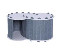 Ysyqkn para Gatos con Cama, Escondite, Nido Y Zona de Juegos para 2 Gatos, Utilizable Durante Todo El año. Grifo para Gatos de 2 Orificios, Gris Oscuro
