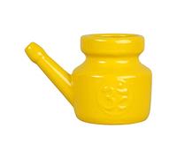 Ysyqkn Pot de Cerámica para Enjuague Nasal, Fácil de Limpiar, Portátil, para Viajes, Limpieza Nasal, Enjuague Nasal, Lavado Nasal, 350 Ml, AMARILLO