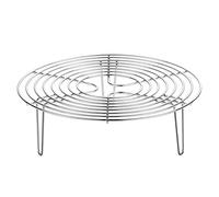 Ysyqkn Rejilla Redonda para Cocinar Al, Práctica Rejilla de Acero Inoxidable, 7 Cm de Alto, Utensilio para Cocinar Al, Y Hornos, tal como se describe, 9.45 pulgadas