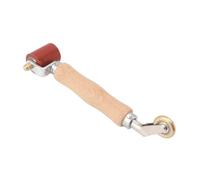 Ysyqkn Rodillo de Soldadura Rodillo Doble para Costuras Silicona y Latón Mango Robusto de Madera Adecuado para Trabajos en Membranas, Rojo