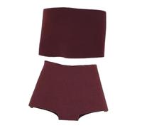 Ysyqkn Ropa para Figura Femenina Articulada a Escala 1/6, Vestidos Elegantes, Regalo Ideal, Casual, Diadema Y Pantalones Cortos en Un Solo Conjunto:, Rojo Oscuro