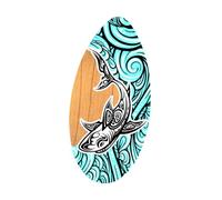 Ysyqkn Skimboard, Tabla de Surf de Arena, Juguete de Playa, Madera Duradera, Superficie Brillante, Adecuada para Niños, Adultos Y Principiantes, Utilizable P, Tiburón rociador
