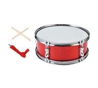 Ysyqkn Snare Drum Compacto de 11 Pulgadas para Principiantes Incluye Guantes Y Cinturón Fabricado en Acero Inoxidable Y Aluminio Adecuado para Adultos Fiesta, Rojo