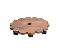 Ysyqkn Soporte para Plantas Desmontable con Ruedas, Base para Plantas, Rodillo de Madera Resistente, Fácil de Mover, Adecuado para Sala de Estar, Jardín,