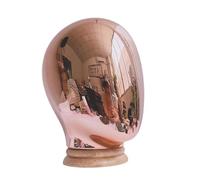 Ysyqkn Soporte para Sombreros con Forma de Cabeza de Maniquí, Soporte Multiusos Estable para Sombreros Y Gorras, Estante de Almacenamiento para El Hogar, Sal, Oro rosa