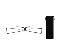 Ysyqkn Soporte Plegable para Estructura Ligera y Portátil Porta Hielera Aislante de Acero Inoxidable Rack para Equipaje y Caja de Viaje Adecuado, Negro