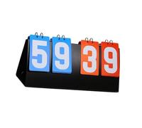 Ysyqkn Sports Scoreboard Marcador de Puntos Manual con Flip Número Cuatro Dígitos Accesorio para Equipos Material PVC Base Resistente Adecuado para, Sistema de 99 Puntos