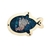 Ysyqkn Tablero de Actividades con Lentejuelas, Accesorio para Tableros de Actividades Sensoriales, Juguete para Promover Habilidades Básicas, ID, Azul con