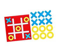 Ysyqkn Toe Juego Tablero de XO Juguetes Educativos Rompecabezas Infantiles Piezas de Fieltro Adecuados para Juegos en Casa Viajes Escuelas Cumpleaños, Rojo