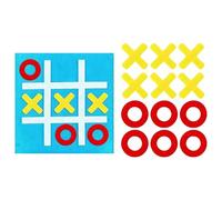 Ysyqkn Toe Juego Tablero de XO Juguetes Educativos Rompecabezas Infantiles Piezas de Fieltro Adecuados para Juegos en Casa Viajes Escuelas Cumpleaños, Azul