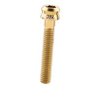 Ysyqkn Tornillo para Bicicleta de Titanio para Tapa de Potencia Ligero y Fácil de Instalar Repuesto Fiable en el Cabezal Apto para Ciclistas Reparación, Oro M6x35mm