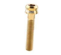 Ysyqkn Tornillo para Bicicleta de Titanio para Tapa de Potencia Ligero y Fácil de Instalar Repuesto Fiable en el Cabezal Apto para Ciclistas Reparación, Oro M6x30mm