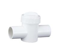 Ysyqkn Válvula de Control para Estanques - Ajuste Fino - Instalación Simplificada - PVC - para Todo Tipo de Acuarios, Blanco 25 Mm