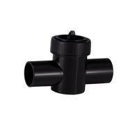 Ysyqkn Válvula de Control para Estanques - Ajuste Fino - Instalación Simplificada - PVC - para Todo Tipo de Acuarios, Negro 25mm