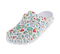 Ysyqkn Zapatos de ENFERMERÍa Estampados para Mujer, Zapatos de Trabajo, Zuecos de Playa Suaves, Pantuflas, 38 39