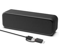 YsyYey [Actualización] Altavoz USB para PC/portátil con sonido estéreo y graves amplificados, minibarra de sonido portátil para PC con Windows, ordenadores de sobremesa y portátiles