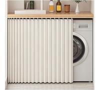 YSZBD Cortina opaca para armario, a prueba de polvo, cortina de privacidad para armario abierto, cortinas cortas de cocina, a prueba de polvo, impermeable, multifuncional, con rieles deslizantes