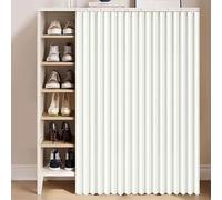 YSZBD Cortina para armario, cortina antipolvo para estanterías, cortina para armario deslizante, cortina de sombra, cortinas para armario impermeables de cocina para estanterías (110 cm de altura x