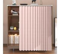 YSZBD Cortina para armario, cortina antipolvo para estanterías, cortina para armario deslizante, cortina de sombra, cortinas para armario impermeables de cocina para estanterías (120 cm de altura x 80