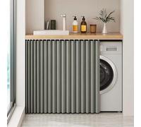 YSZBD Cortinas Antipolvo para Gabinetes Cortinas Debajo del Fregadero con Rieles Deslizantes Cortinas para Cocina Cortas(a2,W70cm|H200cm)