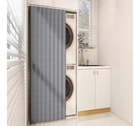 YSZBD Cortinas Debajo del Fregadero con Rieles Deslizantes Cortinas para Cocina Cortas Cortinas De Cocina Modernas con Riel para Cocina,Gabinete(#2,W70xH180cm)