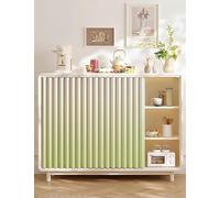 YSZBD - Cortinas para armario, cortinas para estanterías de cocina, cortinas cortas de café para deslizarse debajo del fregadero con barra autoadhesiva - impermeables, altura 60 cm y 140 cm