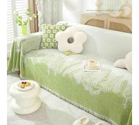 YSZBD Funda Sofa 3/4/2/1 Plazas Chaise Longue Fundas para Sofa Chaise Longue Se Puede Utilizar Una Manta De Sofá Grande para Cubrir La Cama,Wildernessgreen-180x300cm