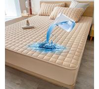 YSZBD Sabanas Bajeras 180x200 Ajustables Sabana Bajera Funda De ColchóN con Acolchada Impermeable Fundas para Colchon(r3,180x220cm)