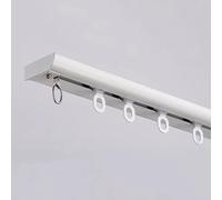YSZBD Sistema de rieles para Cortinas montado en la Pared, riel de Cortina de una Sola vía, riel de Cortina de aleación de Aluminio Adecuado para dormitorios y baños.(A,400cm)