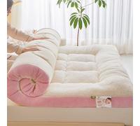 YSZBD Tatami Plegable Suelo Dormir Futon Sofa Cama Futon Japones Plegable Suave Sherpa Lana Corderito Confort Extremo(#2,90x200cm)