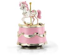 YT3 Studio Caja de música de carrusel, caja musical giratoria de caballo redondo Merry Go, mini cajas musicales de unicornio para mujeres y niñas para cumpleaños, Navidad, reproduce You are My