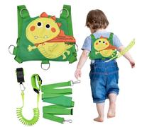 YTACREA 3 en 1 Arnés Niño de Seguridad, Muñequera Niños Antiperdida con Llave de Seguridad Dinosaurio, Ajustable Arnes Bebe para Caminar, Cabestrillo Infantil para Actividades al Aire Libre