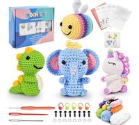 YTACREA Crochet Kit Principiantes, Kit Crochet de Animales con Tutoriales en Video Paso a Paso, Kit Ganchillo Principiantes para Adultos y Adolescentes, Amigurumi Kit Para las Amantes del Ganchillo