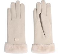 YTAXYZWR Guantes térmicos mujer invierno 2 pares, talla única, color rosa y beige, pantalla táctil, accesorios cálidos para exteriores, ciclismo, senderismo y uso diario