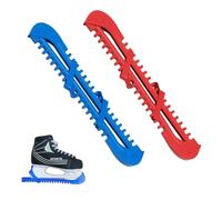 YTAXYZWR Protector de Cuchillas para Patines de Hielo 2 Pares Rojo y Azul 34,5 cm Funda Protectora para Patines de Hockey sobre Hielo Uso Fuera del Hielo Resistente y Ajustable