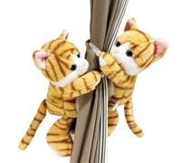 YTBHSHXZ 2 Correas de sujeción con diseño Gato Amarillo, Suaves y esponjosas, botón elástico