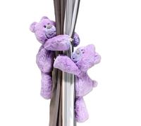 YTBHSHXZ 2 Correas de sujeción con diseño Oso Morado, Suaves y esponjosas, botón elástico