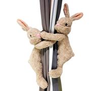 YTBHSHXZ 2 Correas de sujeción con Forma Conejito Pascua, Suaves y esponjosas, botón elástico(Brown)