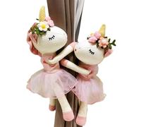 YTBHSHXZ 2 Correas de sujeción Unicornio Tejido Suave con Dibujos Animados y botón elástico(Pink)