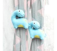 YTBHSHXZ 2 Correas for Cortina con diseño de Animales Dibujos Animados, botón elástico y Accesorios Cuerda(Blue)