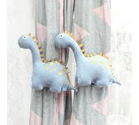 YTBHSHXZ 2 Correas for Cortina con diseño de Animales Dibujos Animados, botón elástico y Accesorios Cuerda(Gray)