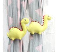 YTBHSHXZ 2 Correas for Cortina con diseño de Animales Dibujos Animados, botón elástico y Accesorios Cuerda(Yellow)