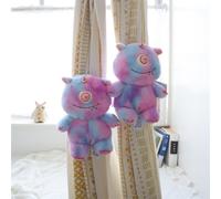 YTBHSHXZ 2 Correas for Cortina con diseño de Monstruo Peluche, botón elástico y Cuerda(Purple)