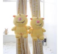 YTBHSHXZ 2 Correas for Cortina con diseño de Monstruo Peluche, botón elástico y Cuerda(Yellow)