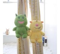 YTBHSHXZ 2 Correas for Cortina con diseño de Monstruo Peluche, botón elástico y Cuerda(Yellow Green)