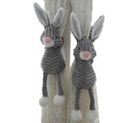 YTBHSHXZ 2 Piezas de Peluches Rayas con Forma Animales for Decorar el Dormitorio los niños, la Sala Estar, hogar y Oficina(Gray Bunny)